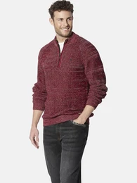 Strickpullover ROSSITERA mit geripptem Stehkragen