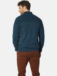 Babista Strickjacke TEROBARRI mit sportlichen Stehkragen blau/petrol