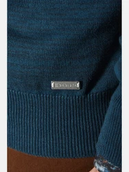 Babista Strickjacke TEROBARRI mit sportlichen Stehkragen blau/petrol