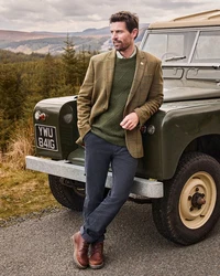 Alan Paine Strickpullover Rundhals-Pullover Dunkelgrün/Grün