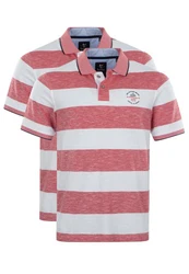 Hajo Poloshirt 2er Pack Riviera (Spar-Set, 2-tlg) Rot/Rosa