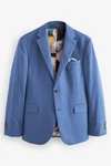 Next Baukastensakko Motion Flex Stretch Slim Fit Anzugsakko Blau/Pastell/Hellblau