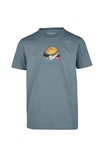 Cleptomanicx T-Shirt WTFISH Blau/Grau/Hellblau