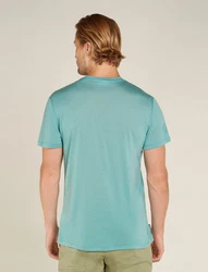 Icebreaker T-Shirt M Mer Core SS Tee Ski Stripes Wolke