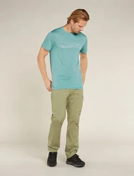 Icebreaker T-Shirt M Mer Core SS Tee Ski Stripes Wolke