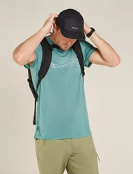 Icebreaker T-Shirt M Mer Core SS Tee Ski Stripes Wolke