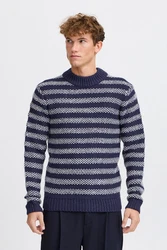 Casual Friday Strickpullover Karl Dunkelblau/Blau/Hellblau