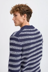 Casual Friday Strickpullover Karl Dunkelblau/Blau/Hellblau
