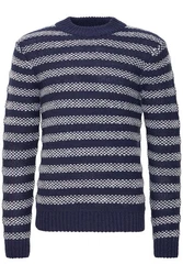 Casual Friday Strickpullover Karl Dunkelblau/Blau/Hellblau