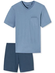 Schiesser Pyjama V-Ausschnitt Comfort Essentials (2 tlg) 