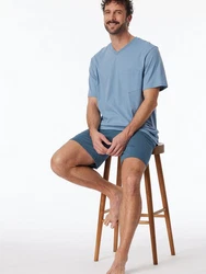 Schiesser Pyjama V-Ausschnitt Comfort Essentials (2 tlg) 