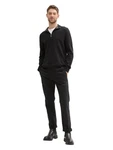 TOM TAILOR Strickpullover STRUCTURED KNIT TROYER schwarz/meliert