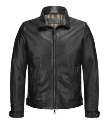 Milestone Lederjacke MSNagano Biker-Look Dunkelgrün/Grau/Schwarz/Dunkelgrau