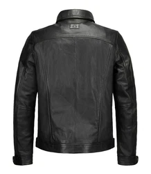 Milestone Lederjacke MSNagano Biker-Look Dunkelgrün/Grau/Schwarz/Dunkelgrau