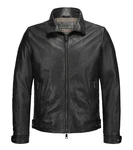 Milestone Lederjacke MSNagano Biker-Look Dunkelgrün/Grau/Schwarz/Dunkelgrau