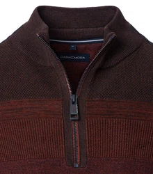 CASAMODA Troyer Strickpullover Bordeaux/Dunkelrot/Braun