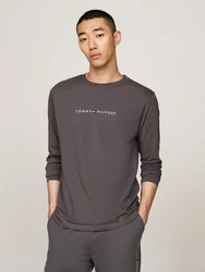 Tommy Hilfiger Underwear Langarmshirt LS TEE mit Logo-Schriftzug Dunkelgrau/Grau/Braun/Rosa