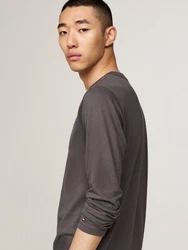 Tommy Hilfiger Underwear Langarmshirt LS TEE mit Logo-Schriftzug Dunkelgrau/Grau/Braun/Rosa