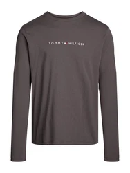 Tommy Hilfiger Underwear Langarmshirt LS TEE mit Logo-Schriftzug Dunkelgrau/Grau/Braun/Rosa