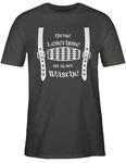Shirtracer T-Shirt Meine Lederhose ist in der Wäsche Rauten Mode für Oktoberfest Herren Rot/Lila/Dunkelgrau/Grau/Grün/Schwarz