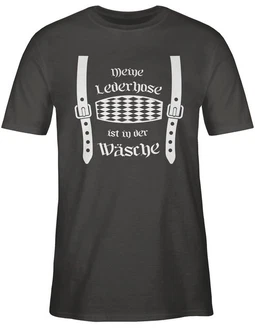 Shirtracer T-Shirt Meine Lederhose ist in der Wäsche Rauten Mode für Oktoberfest Herren