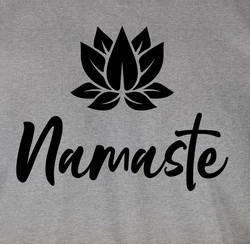 Shirtracer T-Shirt Namaste mit Lotusblüte Yoga und Wellness Geschenk schwarz