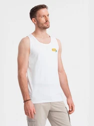 OMBRE Tanktop mit Print Weiß/Schwarz/Creme/Dunkelblau
