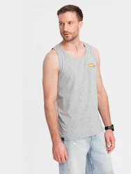 OMBRE Tanktop mit Print Silber/Hellgrau/Grau