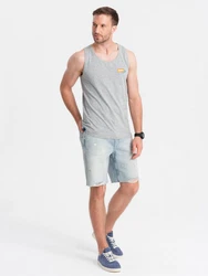 OMBRE Tanktop mit Print Silber/Hellgrau/Grau