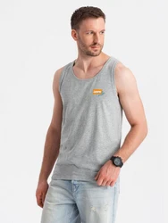 OMBRE Tanktop mit Print Silber/Hellgrau/Grau