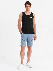 OMBRE Tanktop mit Print Schwarz/Grau/Rot