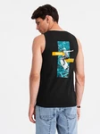 OMBRE Tanktop mit Print Schwarz/Grau/Rot
