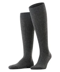 FALKE Kniestrümpfe Lhasa Rib (1-Paar) Dunkelgrau/Schwarz/Grau