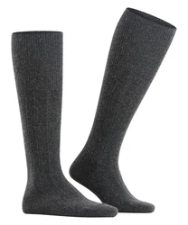 FALKE Kniestrümpfe Lhasa Rib (1-Paar) Dunkelgrau/Schwarz/Grau