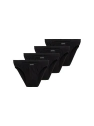 TOM TAILOR Hüftslip 4er-Pack Schwarz/Mintgrün/Rosa/Beige/Braun