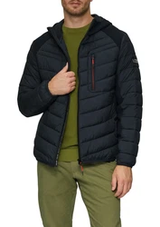 s.Oliver Steppjacke mit Kapuze und Reißverschluss navy