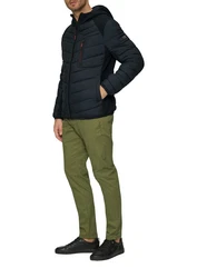 s.Oliver Steppjacke mit Kapuze und Reißverschluss navy