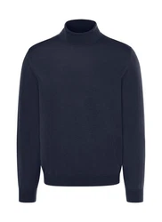 MAERZ Muenchen Strickpullover Rollkragen Dunkelblau/Blau