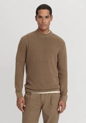 Hessnatur Strickpullover Khaki/Braun/Beige/Grau/Dunkelgrün