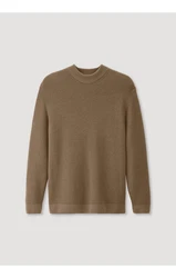 Hessnatur Strickpullover Khaki/Braun/Beige/Grau/Dunkelgrün
