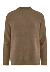 Hessnatur Strickpullover Khaki/Braun/Beige/Grau/Dunkelgrün