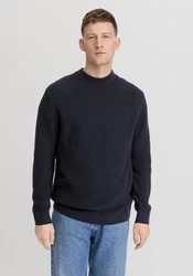 Hessnatur Strickpullover Dunkelblau