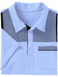 Sieh an! T-Shirt Poloshirt Grau/Hellblau/Blau