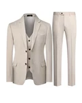 Allthemen Anzug Businessanzug Slim Fit Herren Khaki/Beige/Braun/Grau