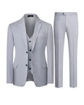 Allthemen Anzug Businessanzug Slim Fit Herren Grau/Blau/Hellblau