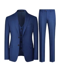 Allthemen Anzug Businessanzug Slim Fit Herren Dunkelblau/Blau/Hellblau