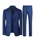 Allthemen Anzug Businessanzug Slim Fit Herren Dunkelblau/Blau/Hellblau