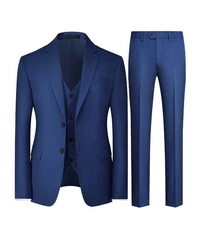 Allthemen Anzug Businessanzug Slim Fit Herren Dunkelblau/Blau/Hellblau