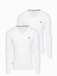 OMBRE Longshirt Longsleeve 2er-Pack Schwarz/Dunkelblau/Hellblau
