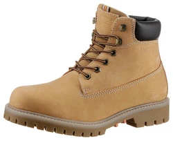 Dockers by Gerli Schnürboots Winterboots Worker Boots Beige/Braun